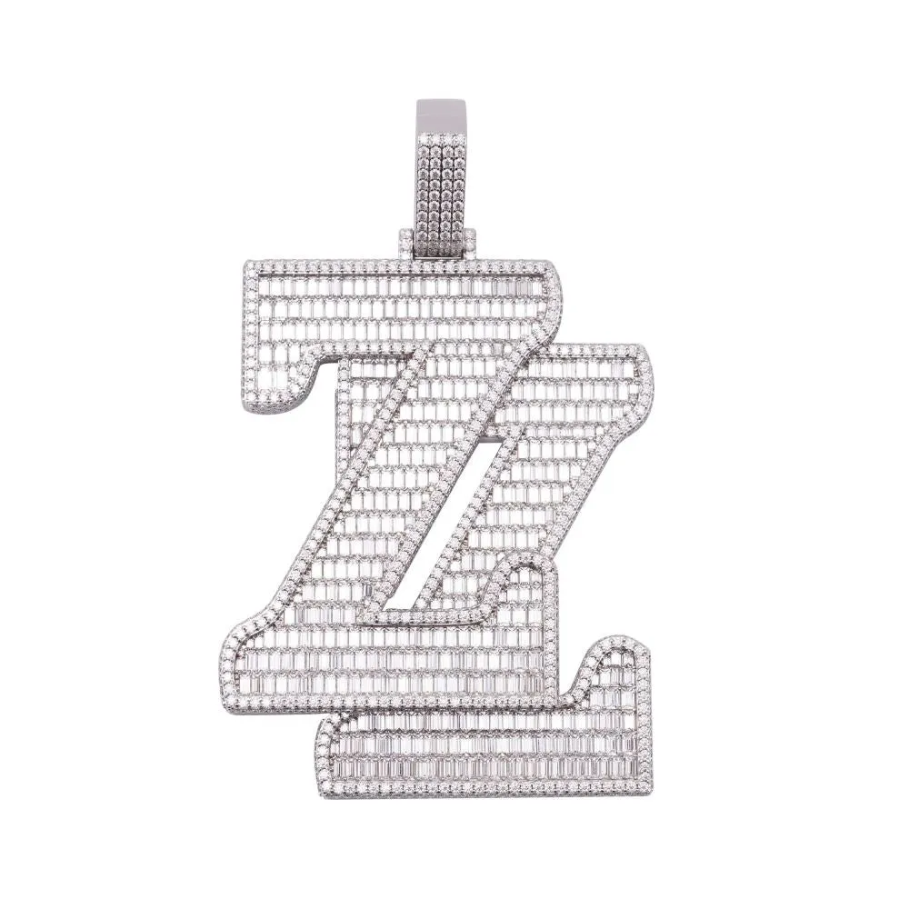 Custom Iced Out "ZZ" Pendant