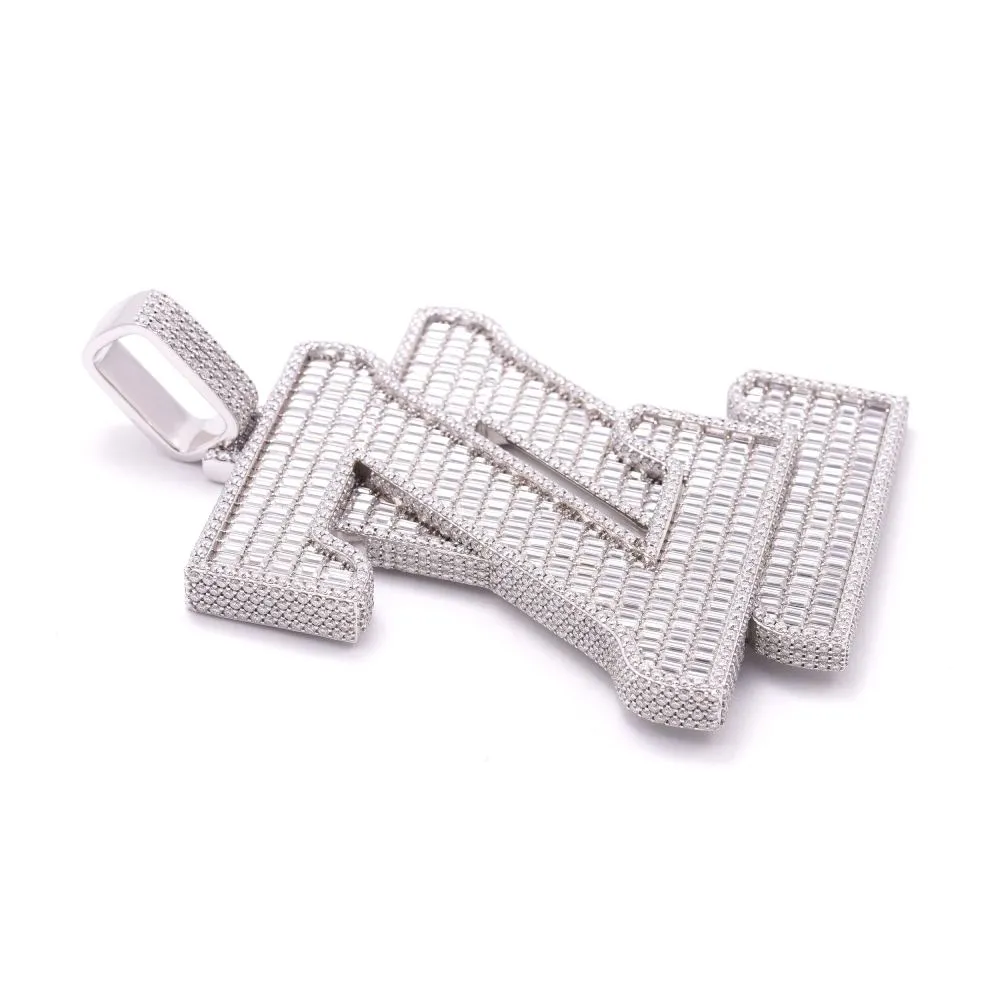 Custom Iced Out "ZZ" Pendant