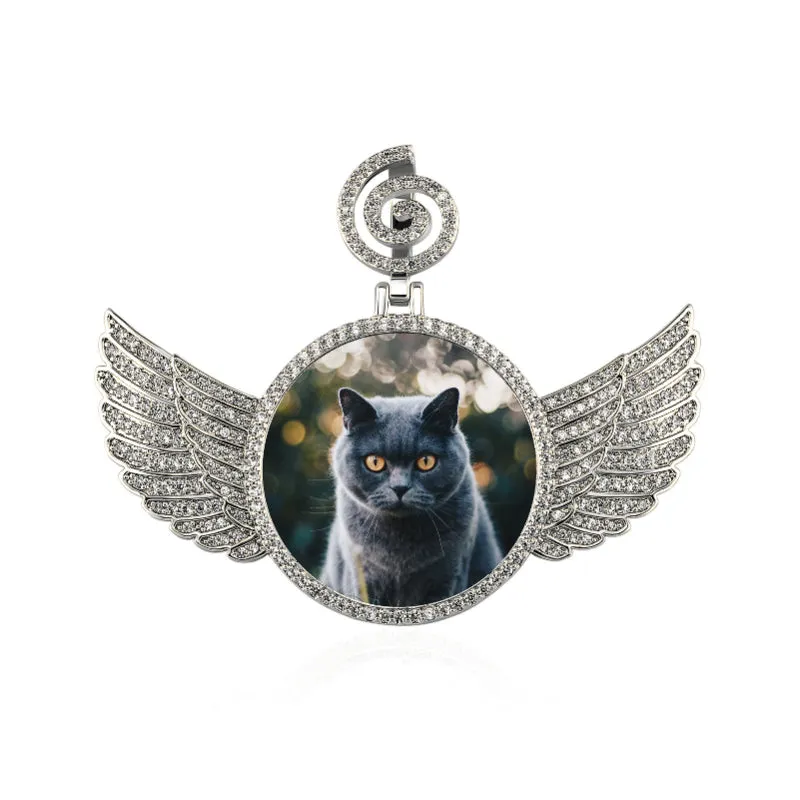 【Custom】Creative Memory Photo Frame Angel Wings Pendant