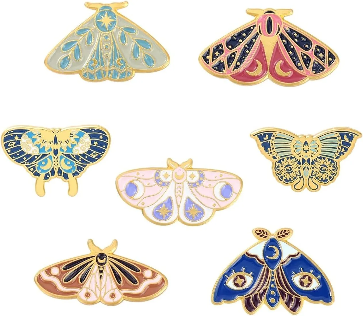 Cute Enamel Pin Set Lapel Pins Brooches Cartoon Brooch Badge Pins for Clothes Bags Backpack for Women