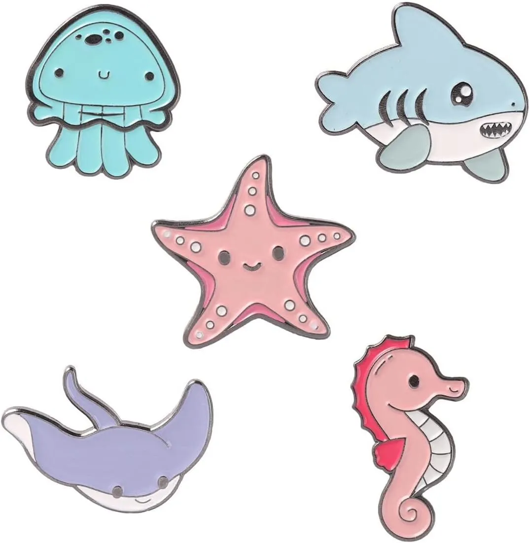 Cute Enamel Pin Set Lapel Pins Brooches Cartoon Brooch Badge Pins for Clothes Bags Backpack for Women