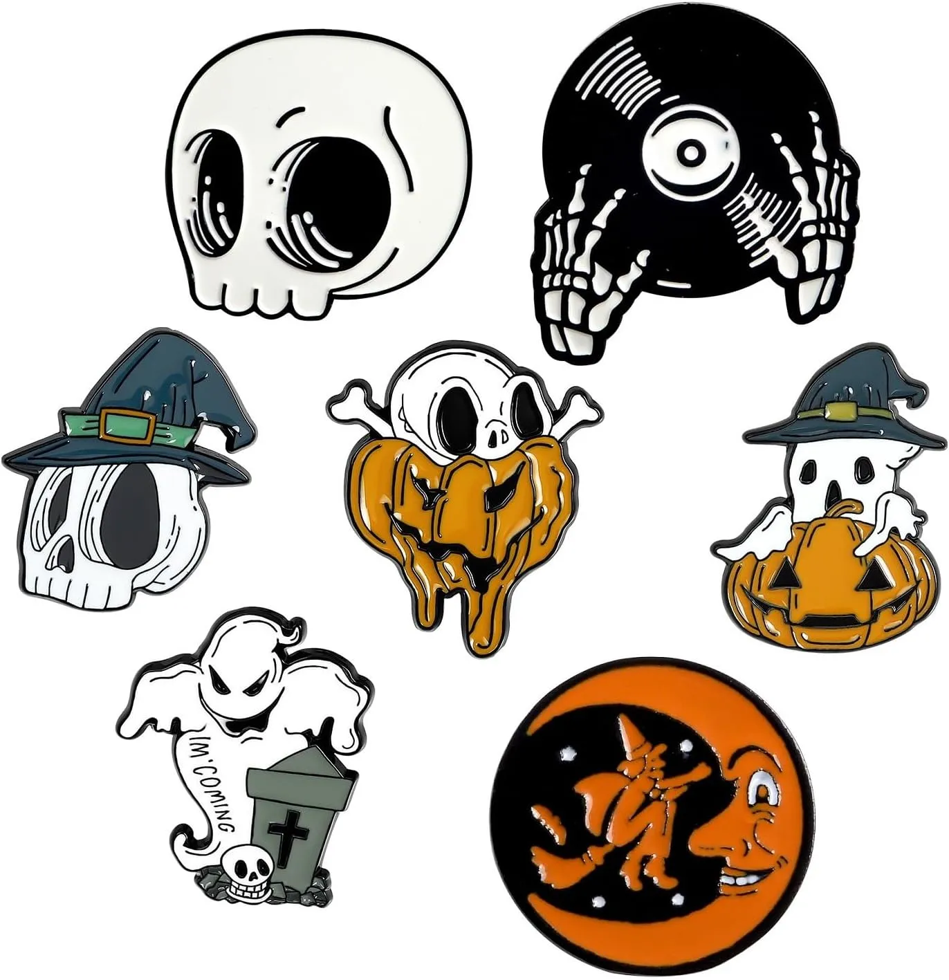 Cute Enamel Pin Set Lapel Pins Brooches Cartoon Brooch Badge Pins for Clothes Bags Backpack for Women