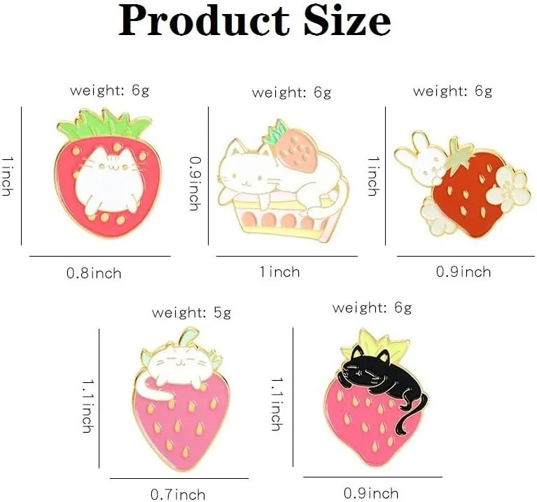Cute Enamel Pin Set Lapel Pins Brooches Cartoon Brooch Badge Pins for Clothes Bags Backpack for Women