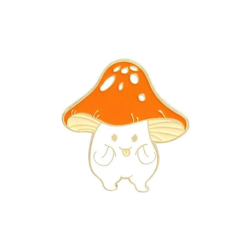Cute Pin Animal Mushroom Alloy Stoving Varnish Unisex Brooches