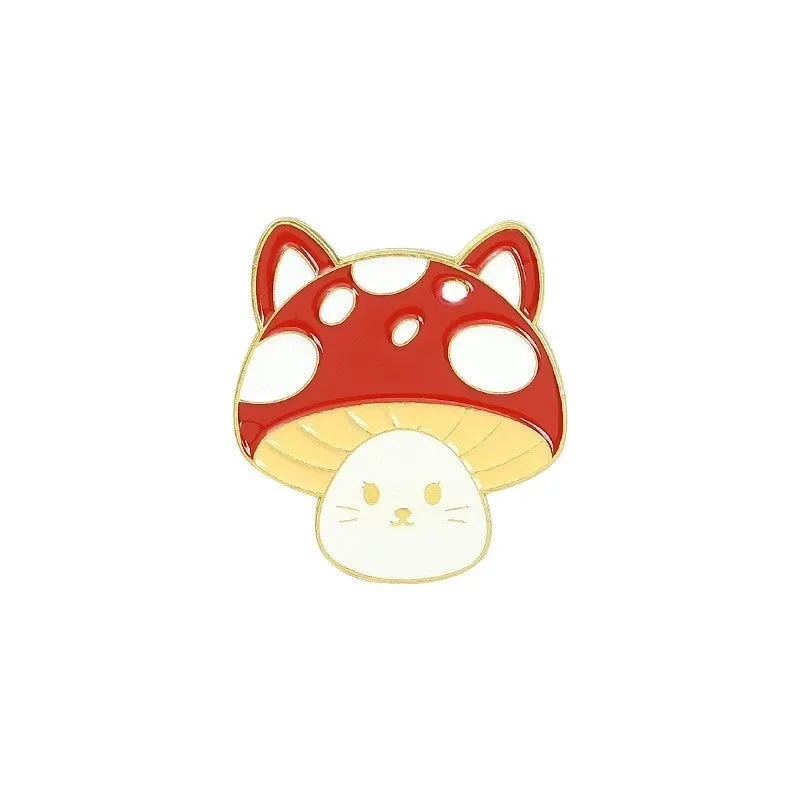 Cute Pin Animal Mushroom Alloy Stoving Varnish Unisex Brooches