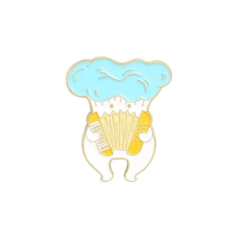 Cute Pin Animal Mushroom Alloy Stoving Varnish Unisex Brooches