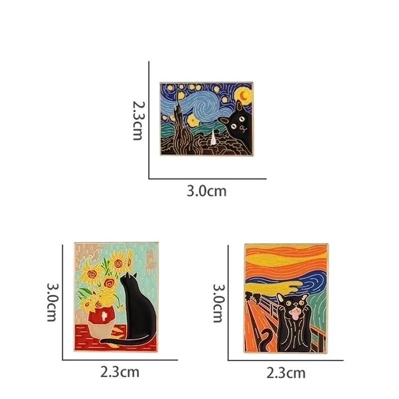 Cute Pin Animal Oil Painting Alloy Stoving Varnish Unisex Brooches