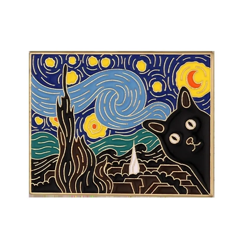 Cute Pin Animal Oil Painting Alloy Stoving Varnish Unisex Brooches