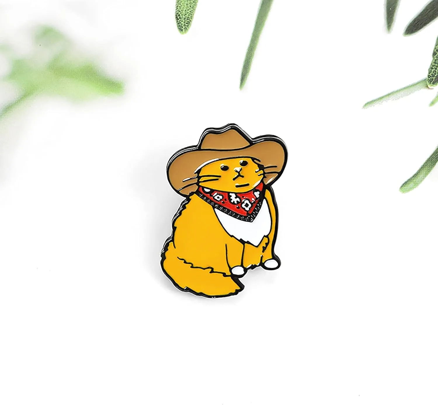 Cute Pins Backpack Pins Alloy Enamel Brooch Cat Funny Cat Brooch Cowboy Badge Pin for Bookbags Clothes/Jackets & Hat Decoration