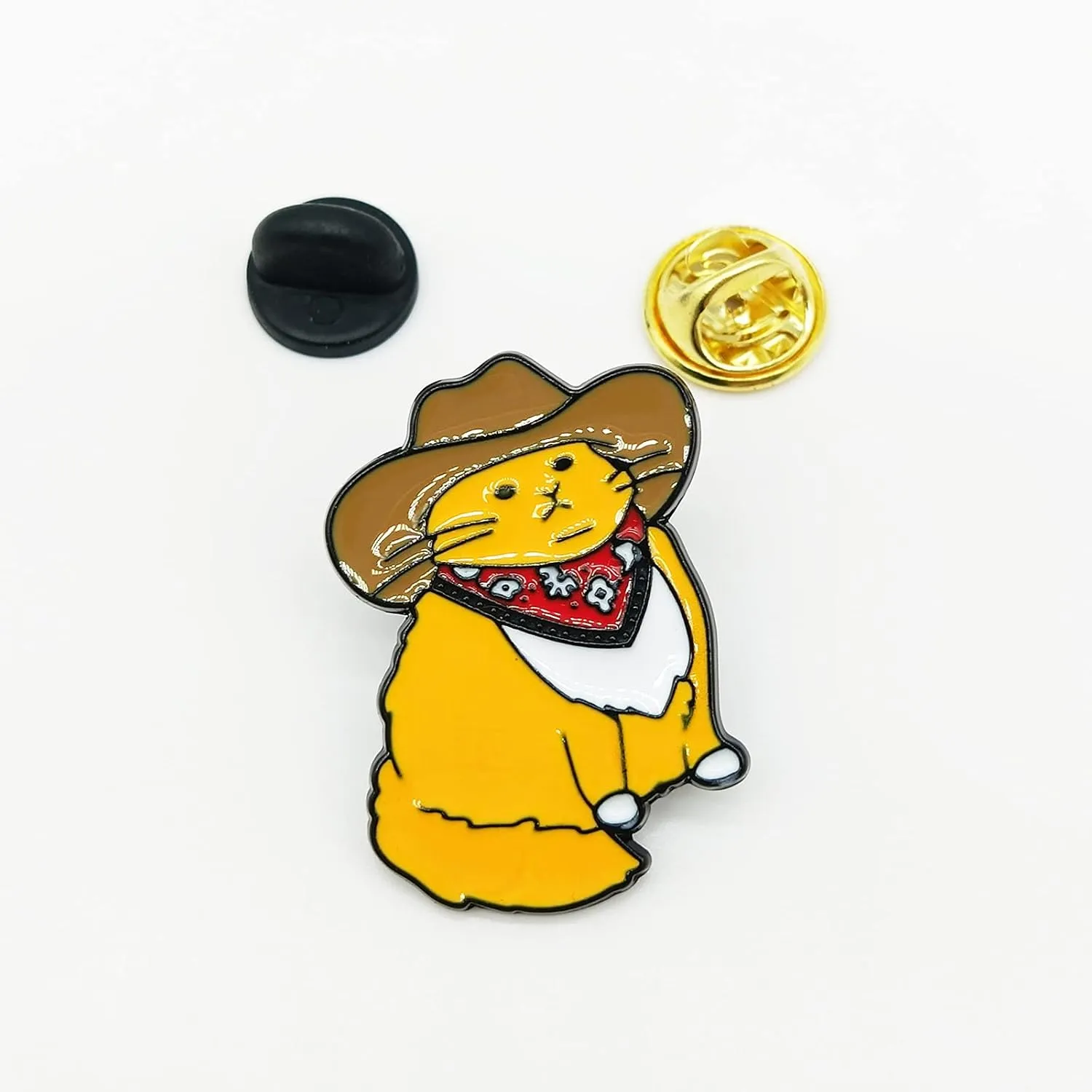 Cute Pins Backpack Pins Alloy Enamel Brooch Cat Funny Cat Brooch Cowboy Badge Pin for Bookbags Clothes/Jackets & Hat Decoration
