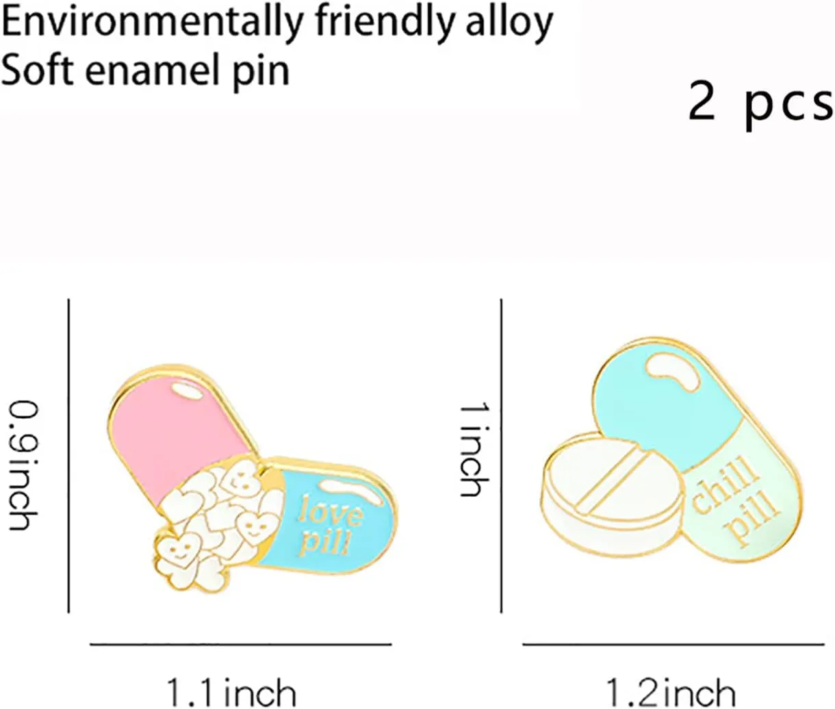 Cute Pins Pin Girls' Brooches Women's Brooches & Pins Medical Jewelry Enamel Brooch Set Nurse Doctor Graduation Medical Student for Woman Chemistry Brooch