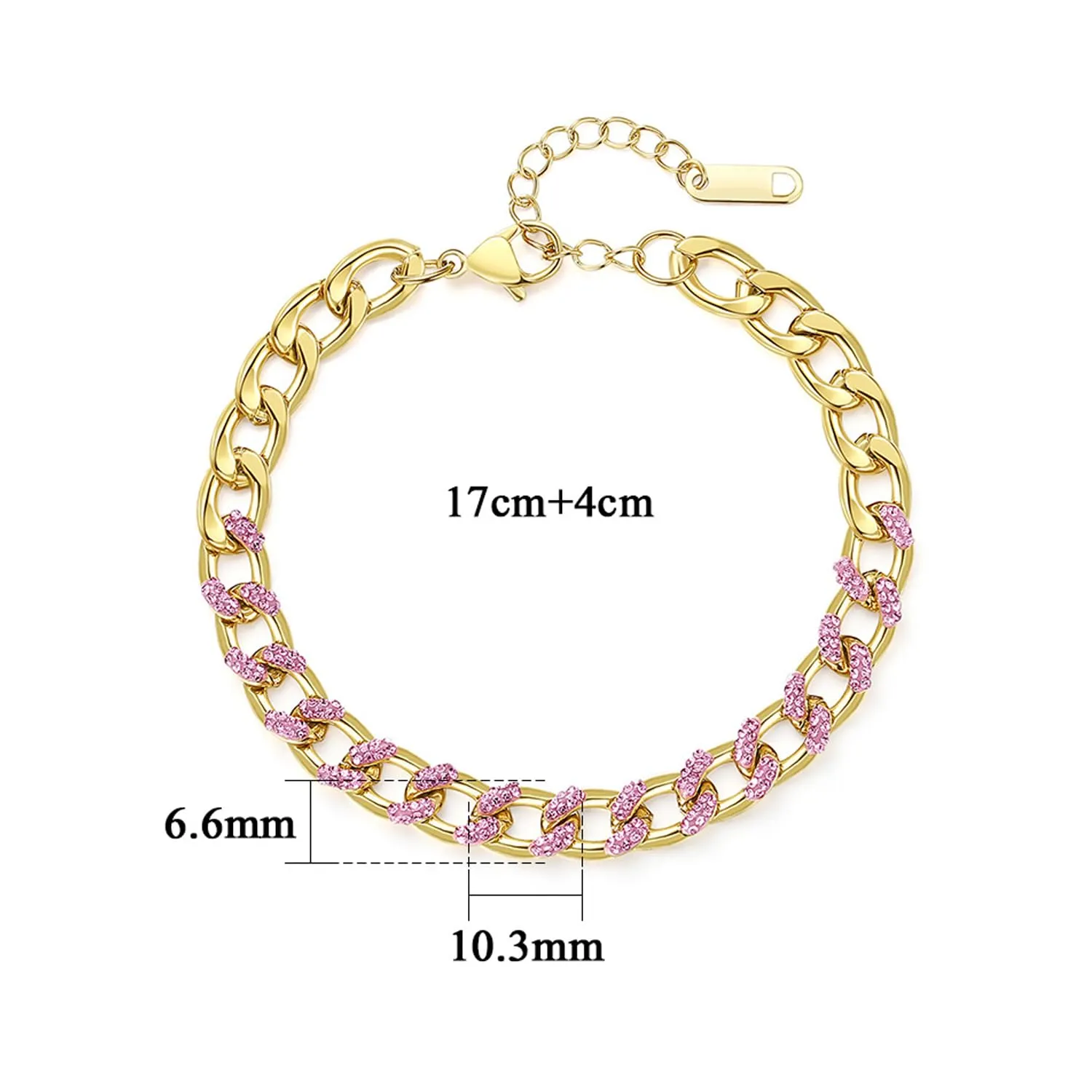 Dainty Chunky Gold Chain Bracelets for Women 14K Gold Plated Cuban Chain Link Bracelet Gorgerous Adjustable Layerable Bracelets Boho Braided Bracelets Fashion Jewelry for Women Wife Mother (Color -2)