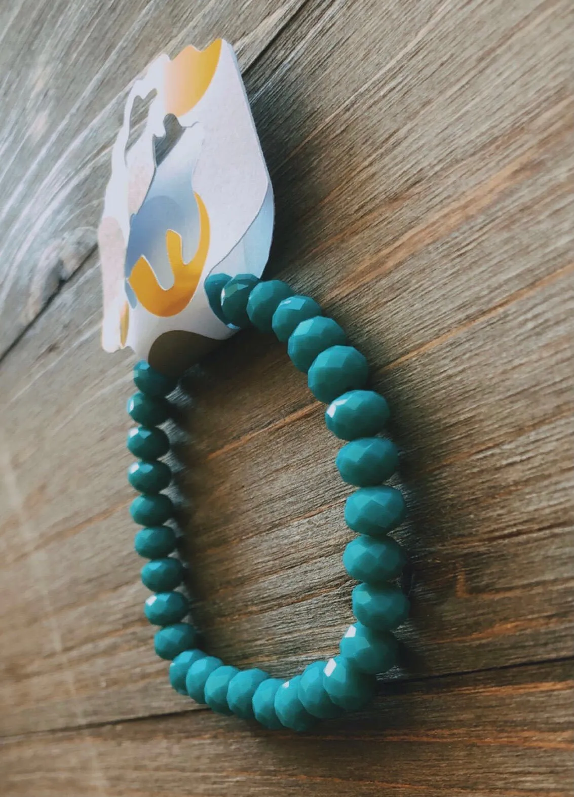 Dark Turquoise Adjustable Beaded Bracelet