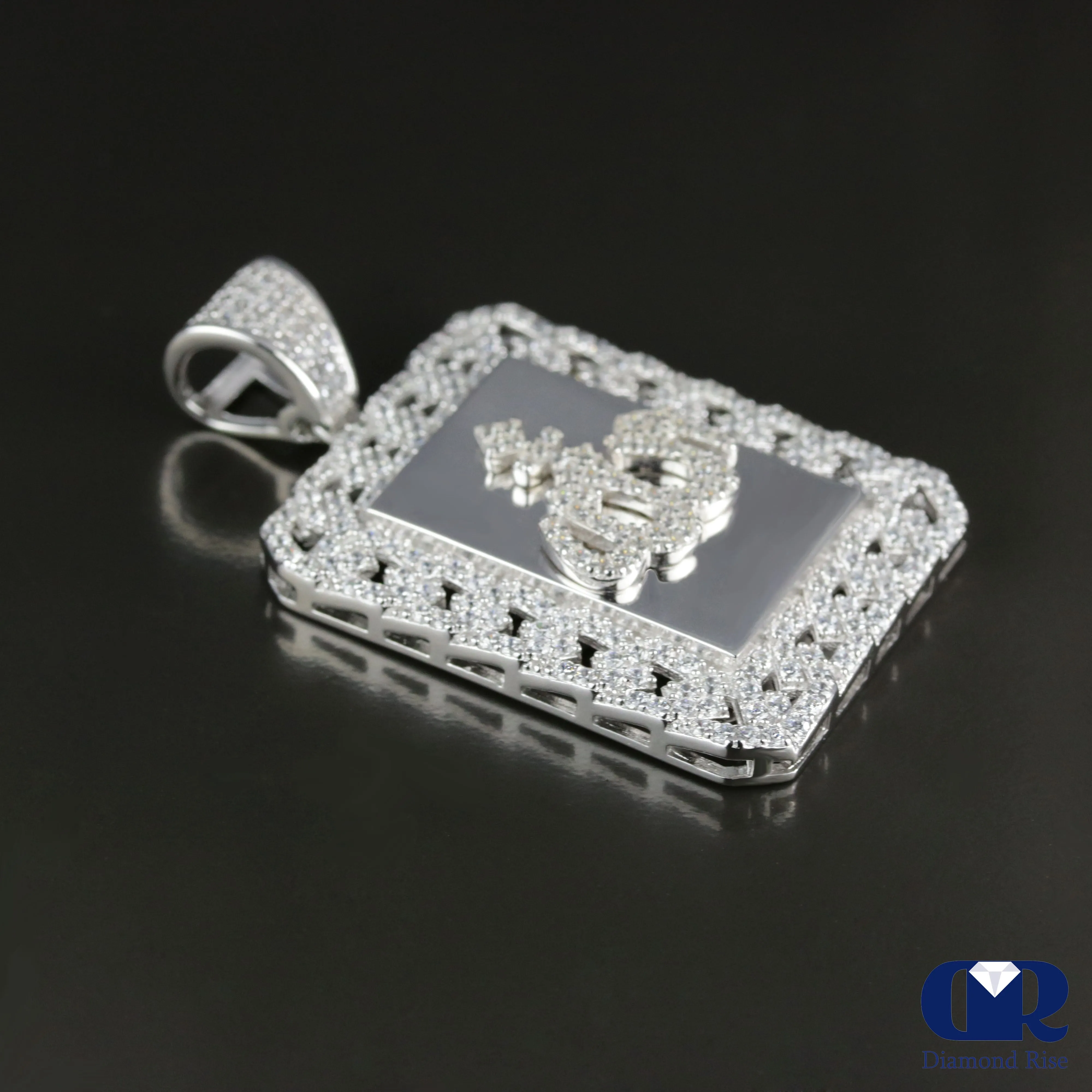 Diamond Arabic Script Allah Charm Pendant In 14K Gold