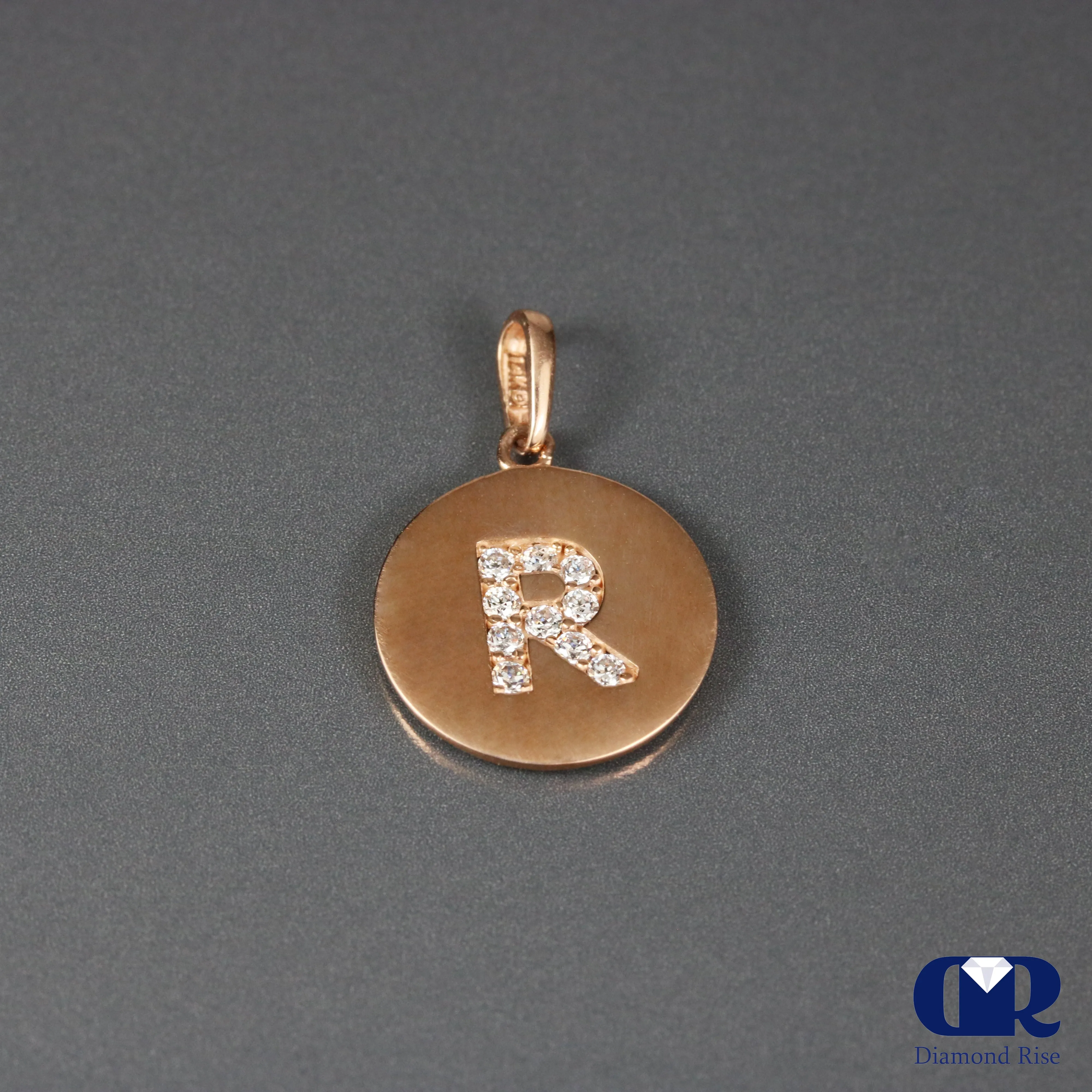 Diamond Letter Pendant Necklace With Chain