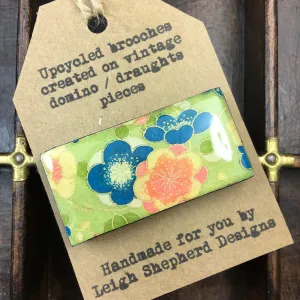 Domino Brooch - Posy Green
