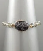 Druzy Oval Bead Bracelet