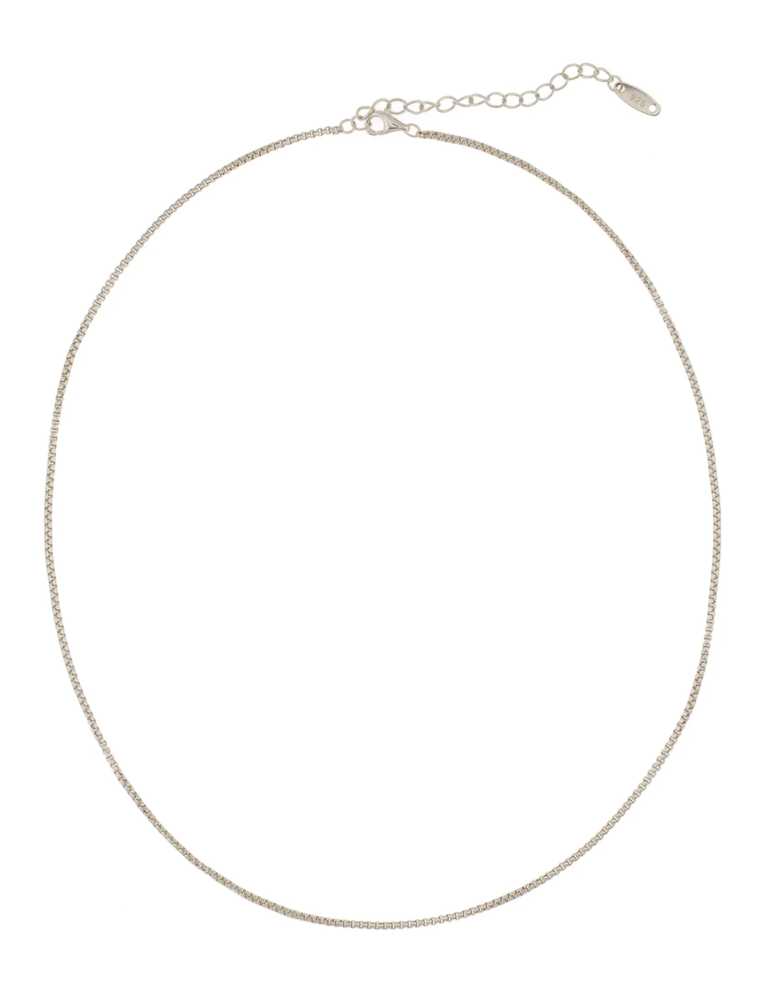 Elly Lou Classic Box Chain- Silver