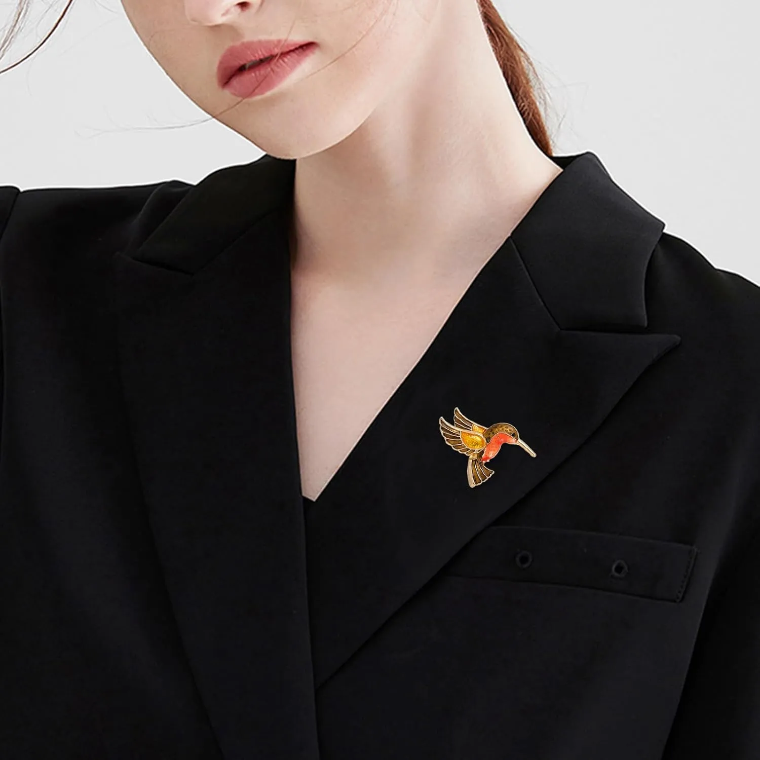 Enamel Bird Brooch for Women Rhinestones Owl/Hummingbird/Eagle/Toucan Lapel Pin Cute Bird Brooches Jewelry Gifts for Mom Wife