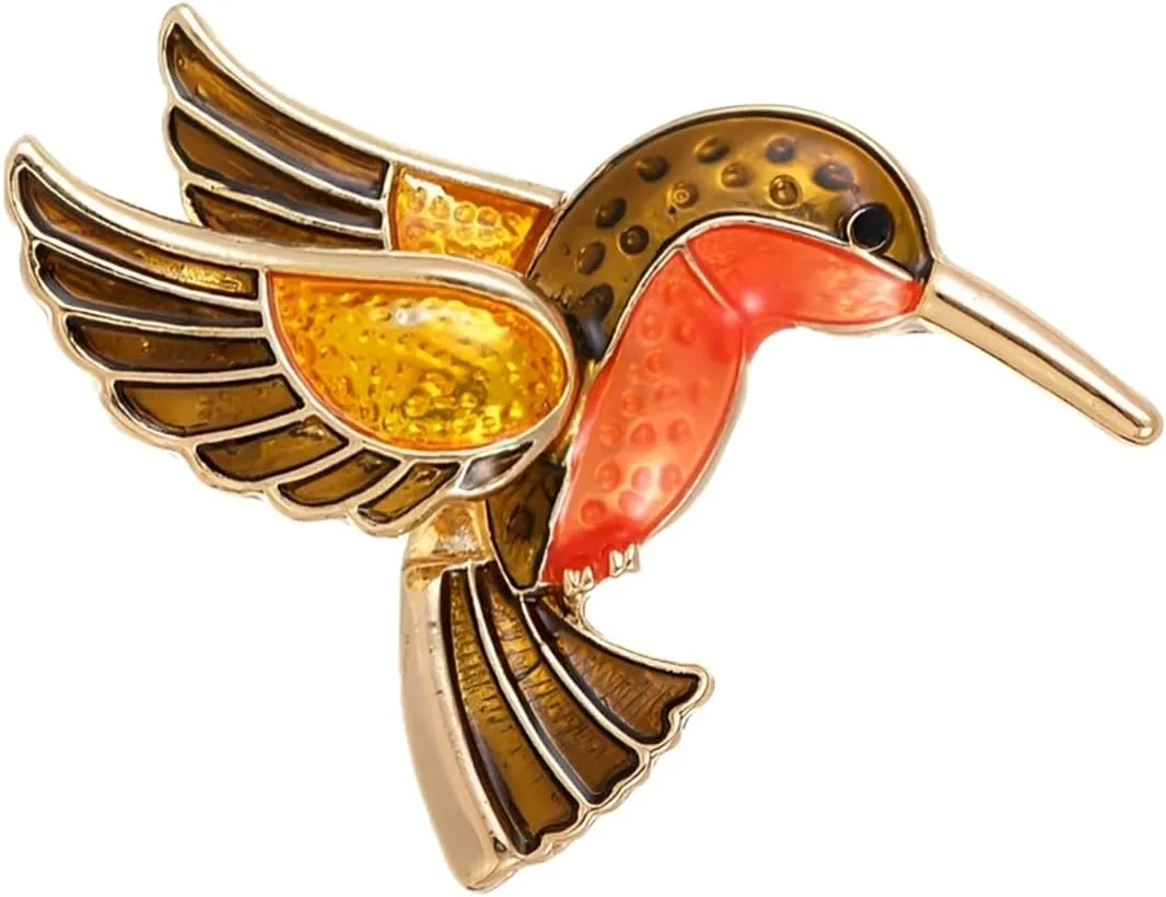 Enamel Bird Brooch for Women Rhinestones Owl/Hummingbird/Eagle/Toucan Lapel Pin Cute Bird Brooches Jewelry Gifts for Mom Wife