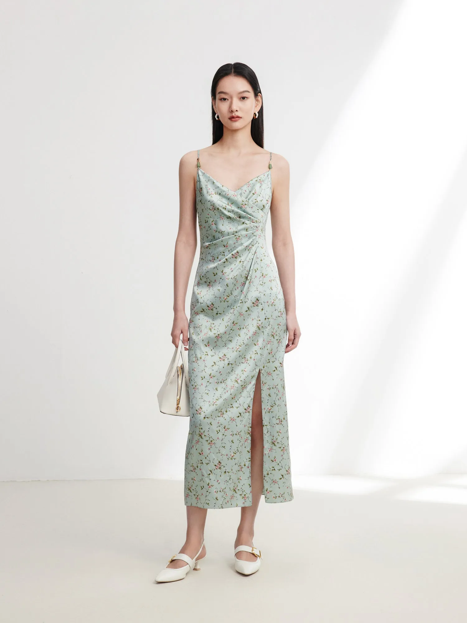 EP YAYING Silk Floral Dress EGJES4212AG