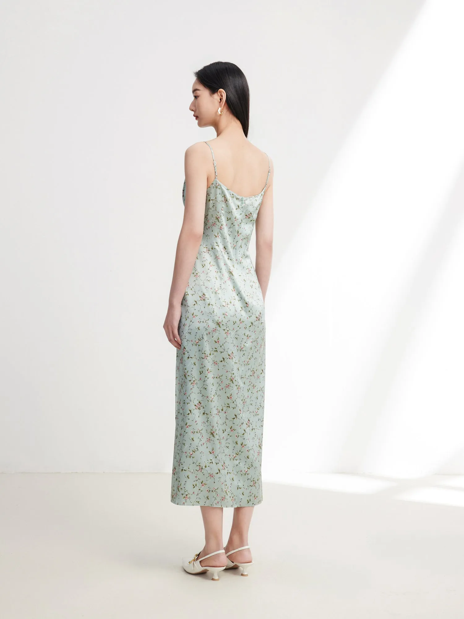 EP YAYING Silk Floral Dress EGJES4212AG