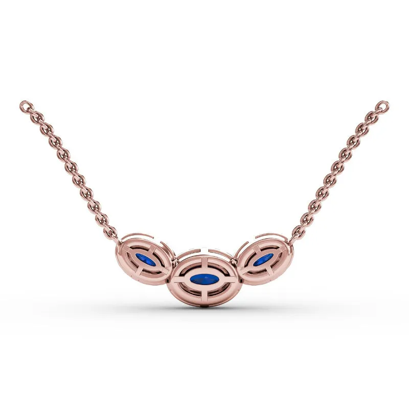 Fana Three Stone Oval Pendant