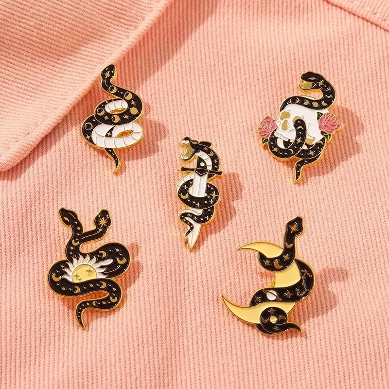 Fashion Pin Animal Snake Alloy Plating Unisex Brooches