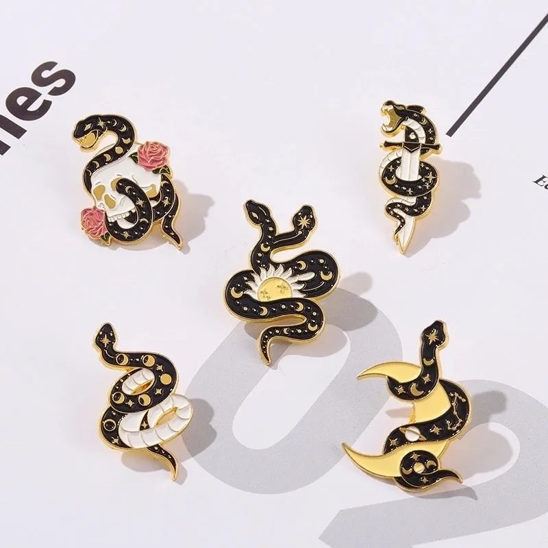Fashion Pin Animal Snake Alloy Plating Unisex Brooches