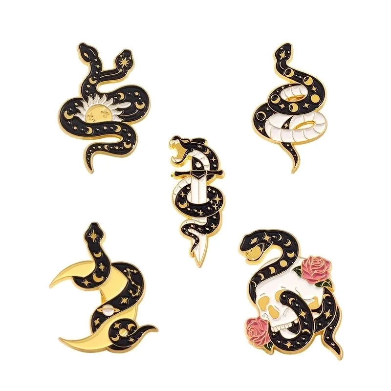 Fashion Pin Animal Snake Alloy Plating Unisex Brooches