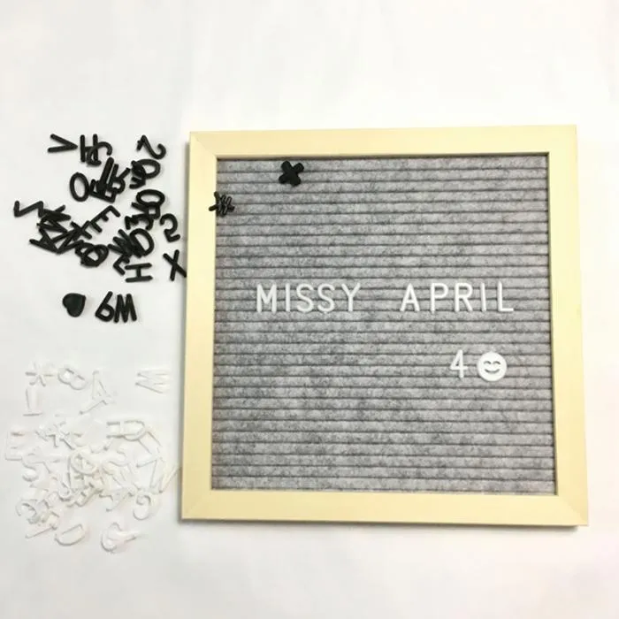 Felt Letter Board with Wooden Frame 25x25