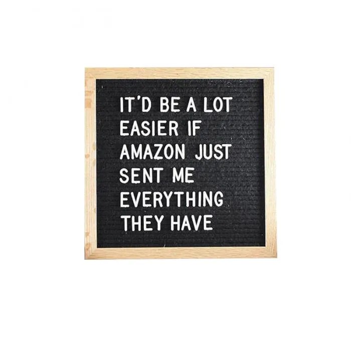Felt Letter Board with Wooden Frame 25x25