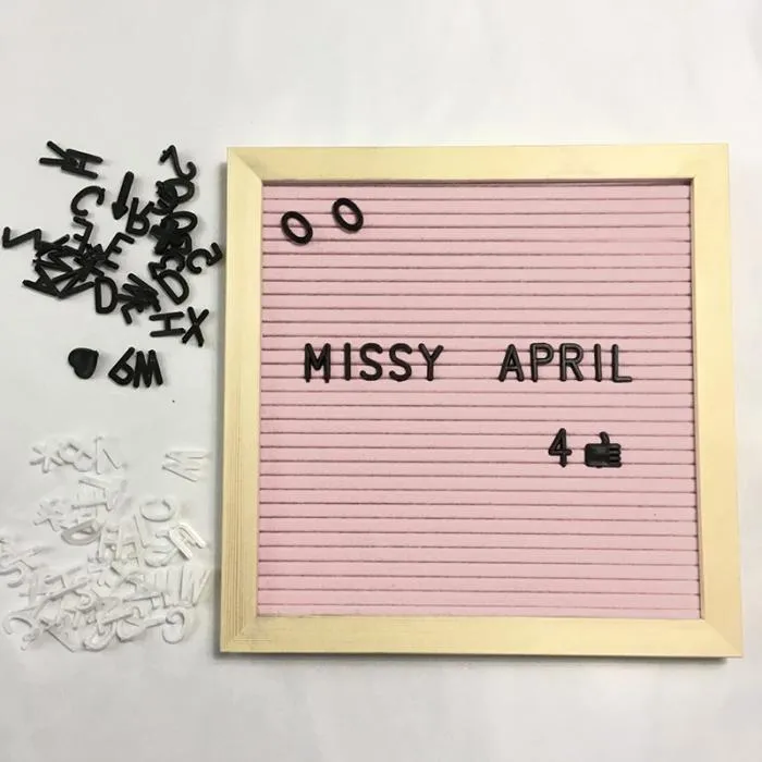 Felt Letter Board with Wooden Frame 25x25