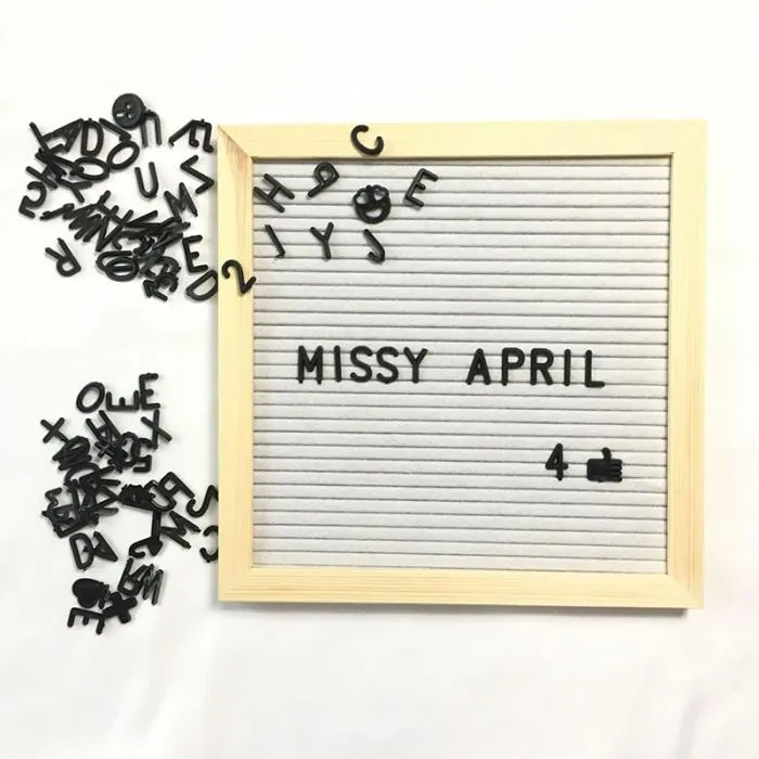 Felt Letter Board with Wooden Frame 25x25