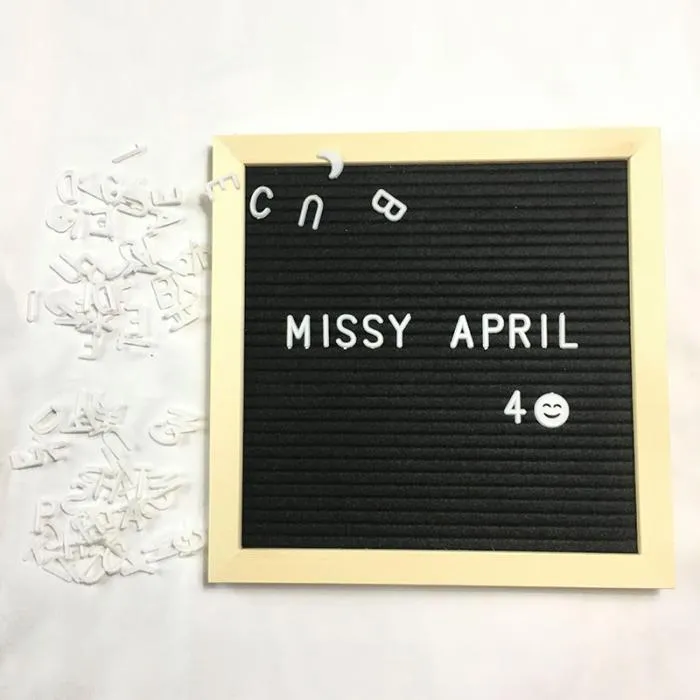 Felt Letter Board with Wooden Frame 25x25