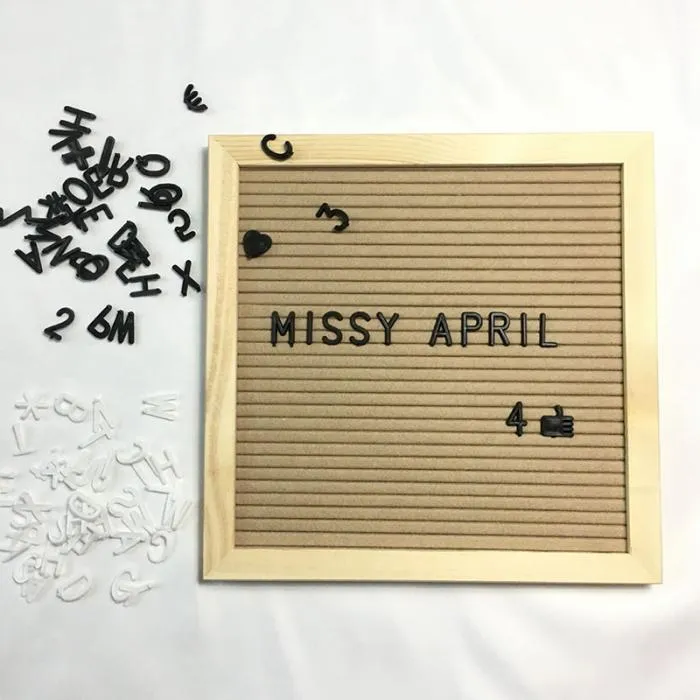 Felt Letter Board with Wooden Frame 25x25