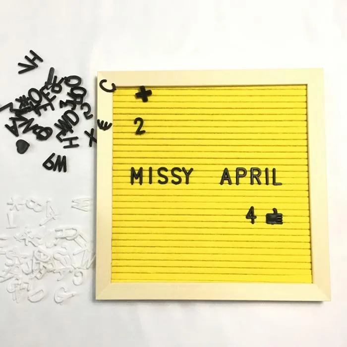 Felt Letter Board with Wooden Frame 25x25