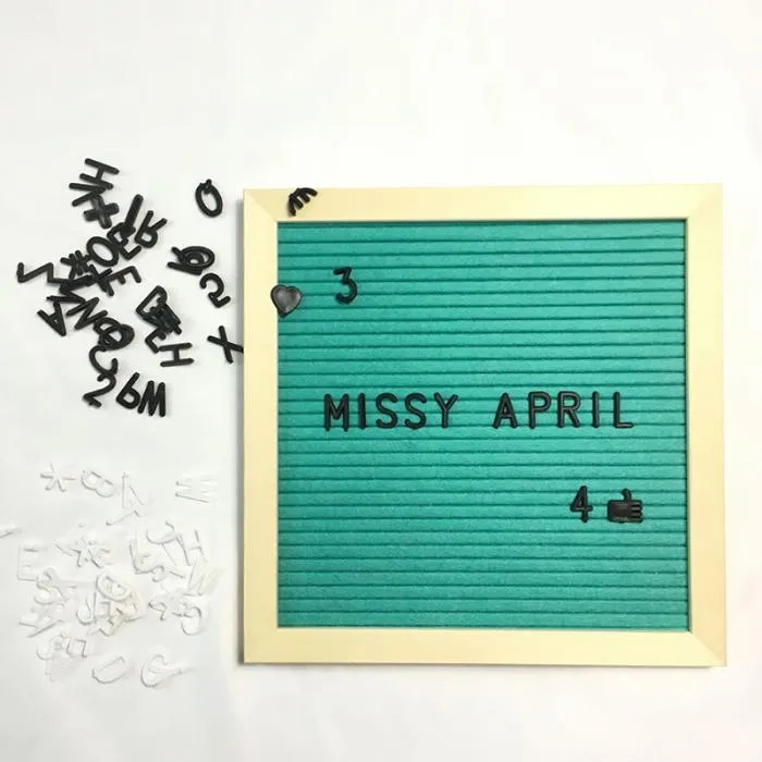 Felt Letter Board with Wooden Frame 25x25