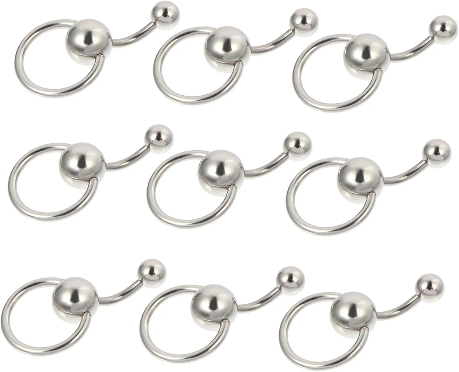 FRCOLOR 10Pcs Belly Button Rings Set Unique Navel Piercing Jewelry Durable and Fashionable Body Jewelry for Women and present for Special Occasions