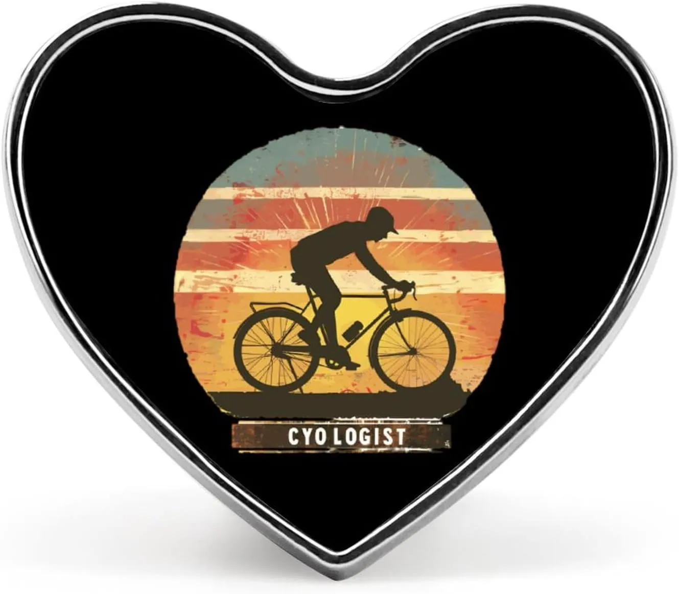 Funny Cycling & Bicycle Heart Pins Lapel Pins Enamel Brooches for Wedding Party Costume Accessory