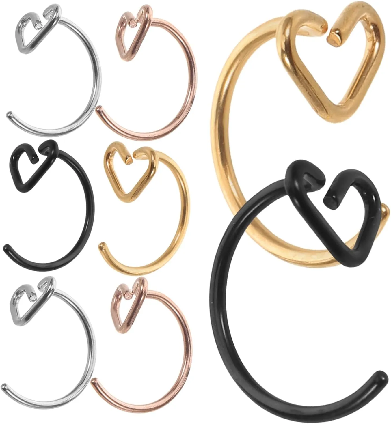 Gatuida Gold Nose Stud Unique Nose Jewelry Set Stainless Steel Nose Rings for Women
