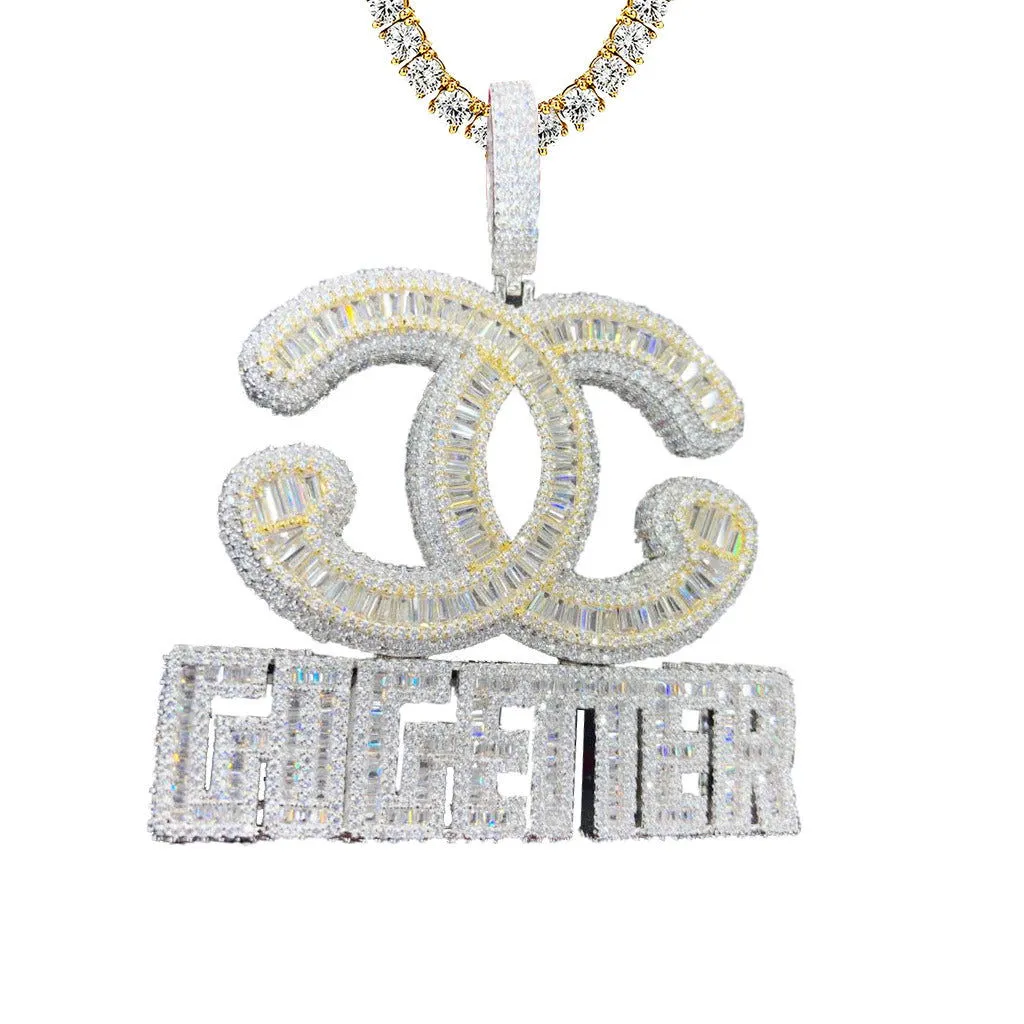 Gogetter Baguette Icy Custom Hip Hop Gold Tone Pendant