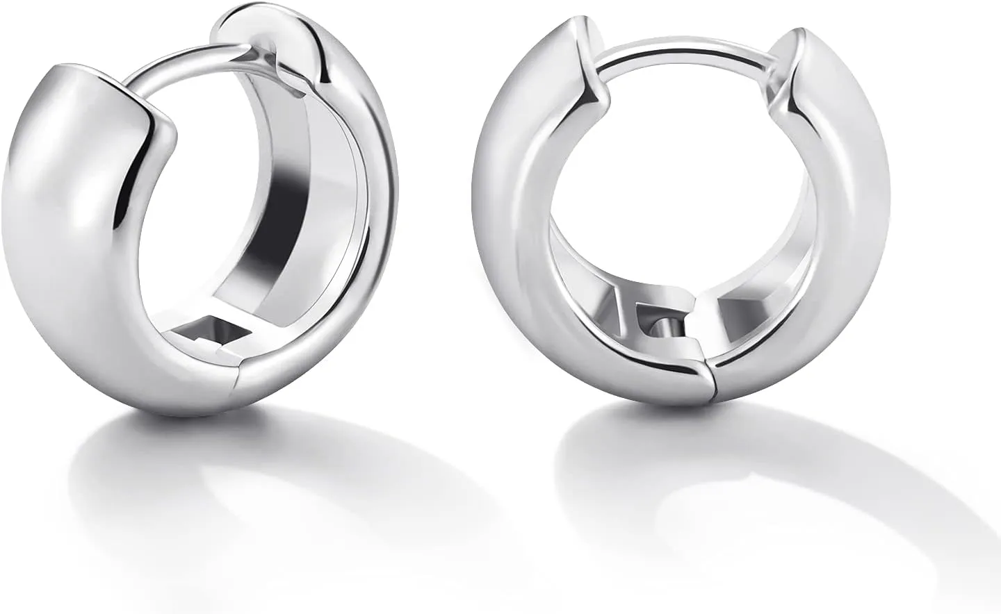 Gold Huggie Hoops: Small 14k Gold Plated Thick Chunky Hypoallergenic Earrings Jewelry for Women