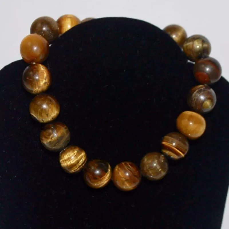 Golden Brown Tiger Eye Men's Bracelets