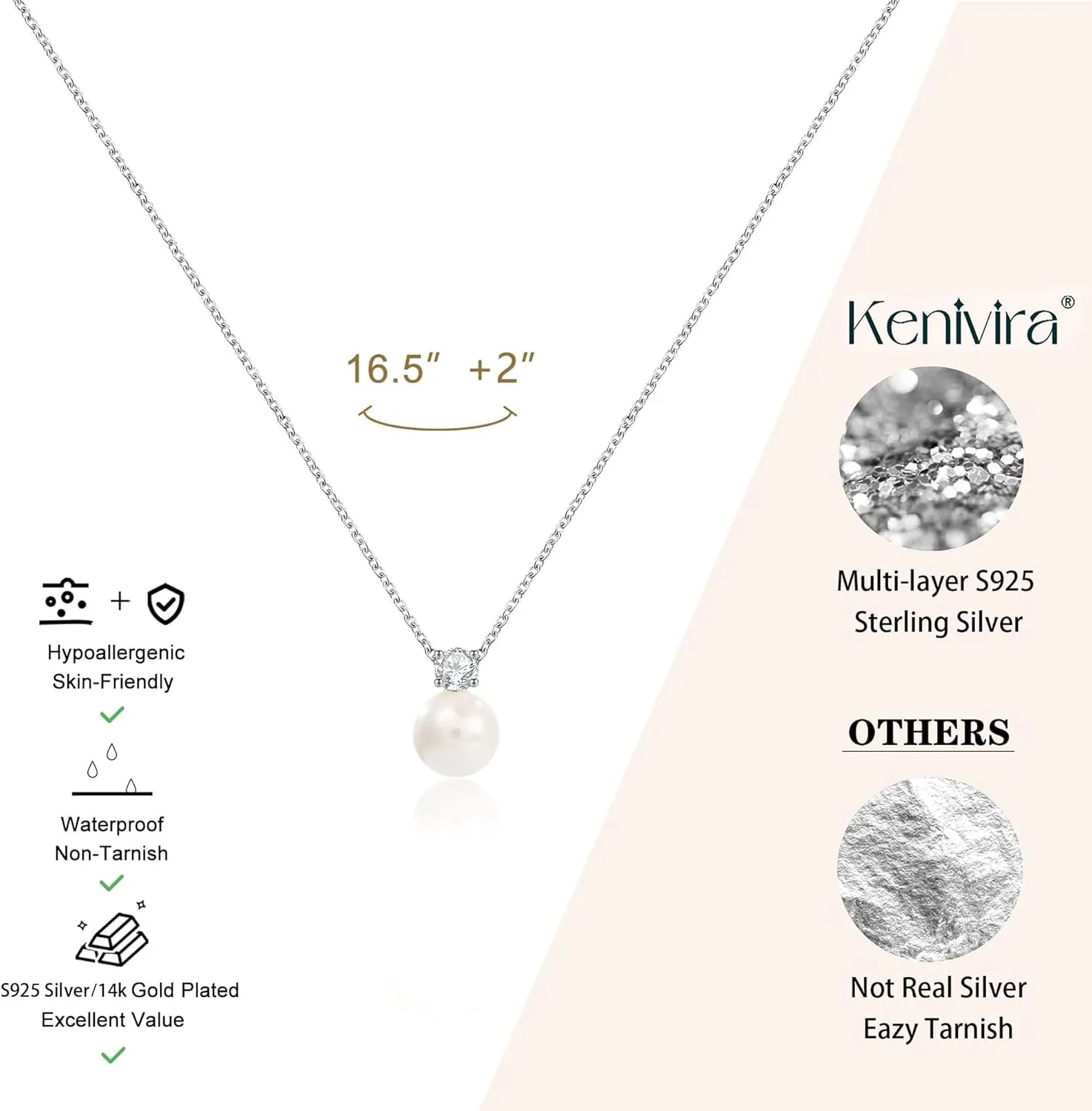Gold/Silver Necklace for Women,Layered Gold Plated Chain Necklace Set Non Tarnish,Gold Layering Stacked Simple Everyday Waterproof Necklaces Jewelry