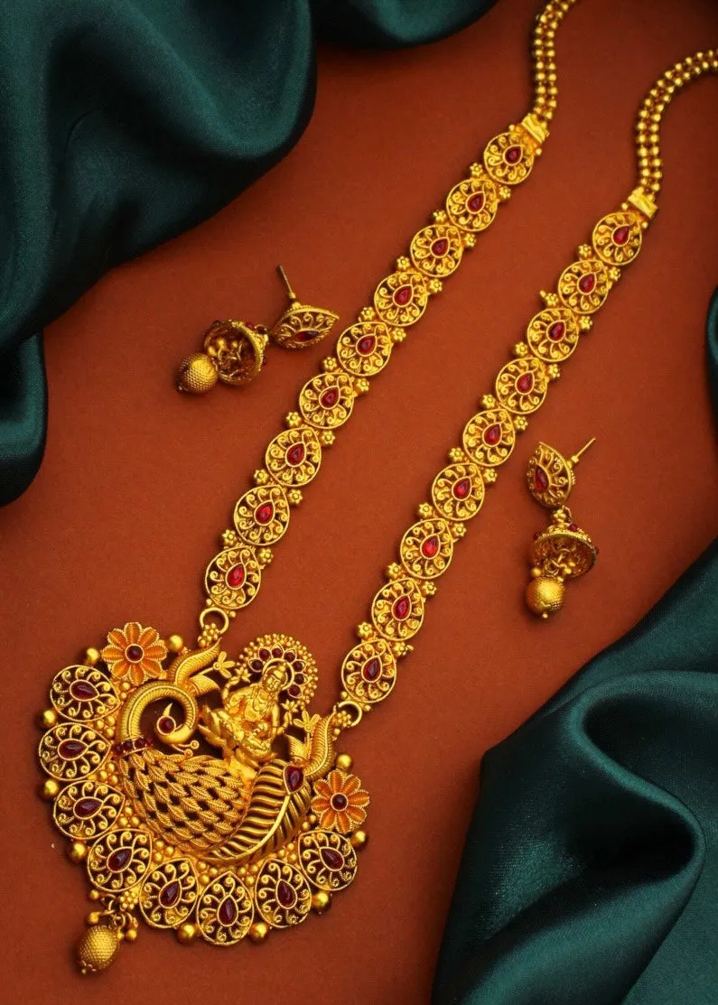 GORGEOUS PEACOCK DESIGNER NECKLACE