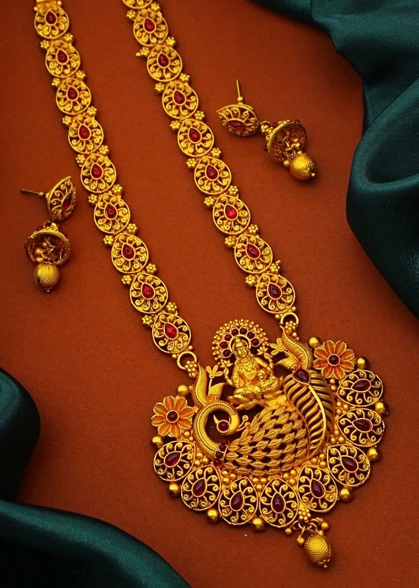 GORGEOUS PEACOCK DESIGNER NECKLACE