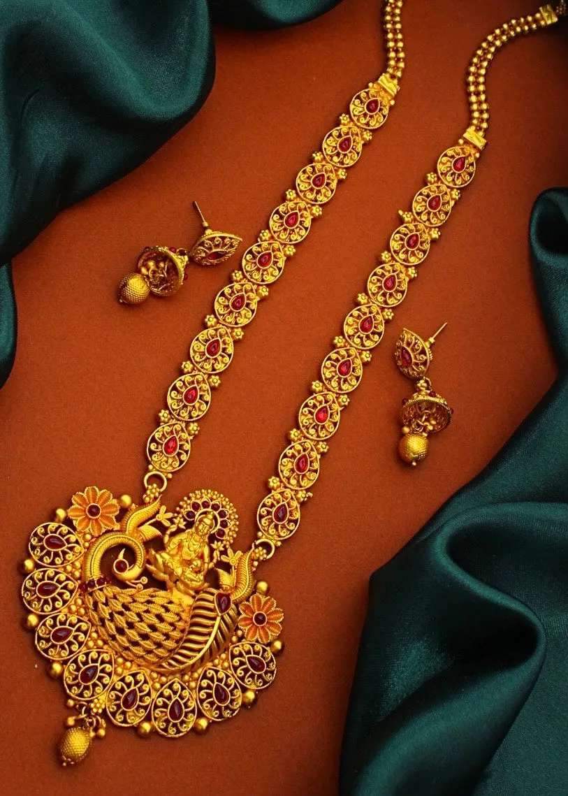 GORGEOUS PEACOCK DESIGNER NECKLACE