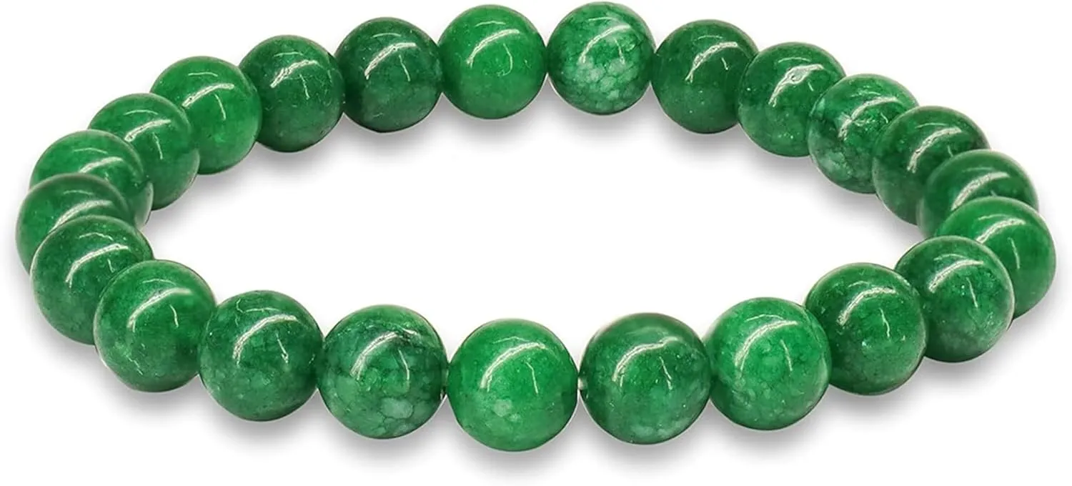 Green Jade Crystal Vibe Bracelet ?C Adjustable Healing Stone Bracelet for Men & Women ?C Promotes Prosperity, Good Luck, and Emotional Harmony