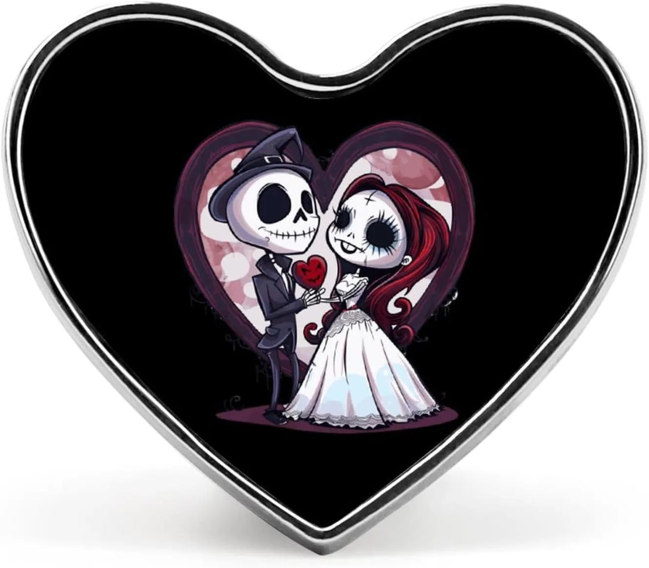 Halloween Cute Ghost And Skeleton Heart Pins Lapel Pins Enamel Brooches for Wedding Party Costume Accessory